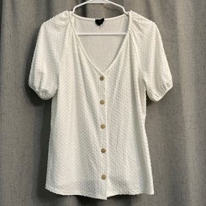 White Button Blouse